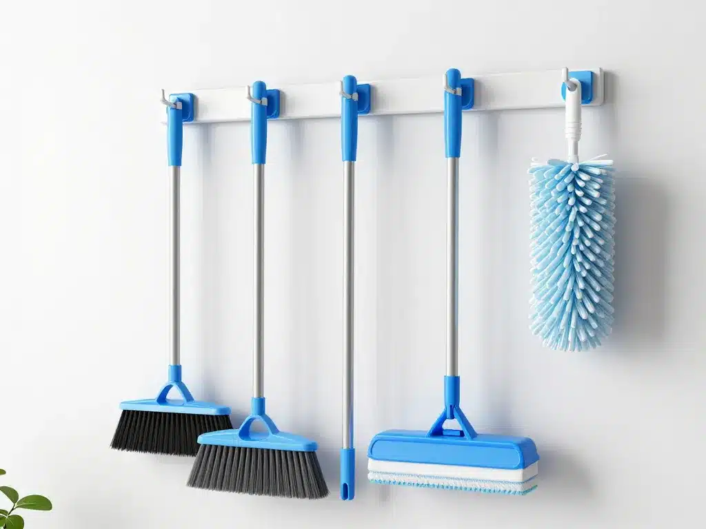 Accroche balai mural outils ménage organisés