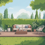 illustration aménager un petit jardin de 50m2 esthétique fonctionnel