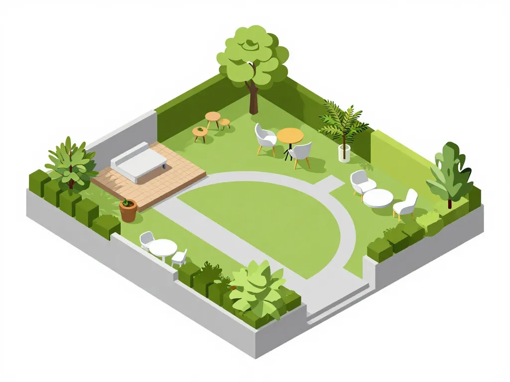 structurer et aménager un petit jardin de 50m2 schéma zones optimisées