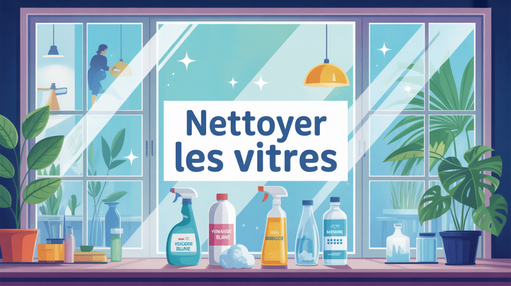 avec quoi nettoyer les vitres illustration lumineuse et transparente
