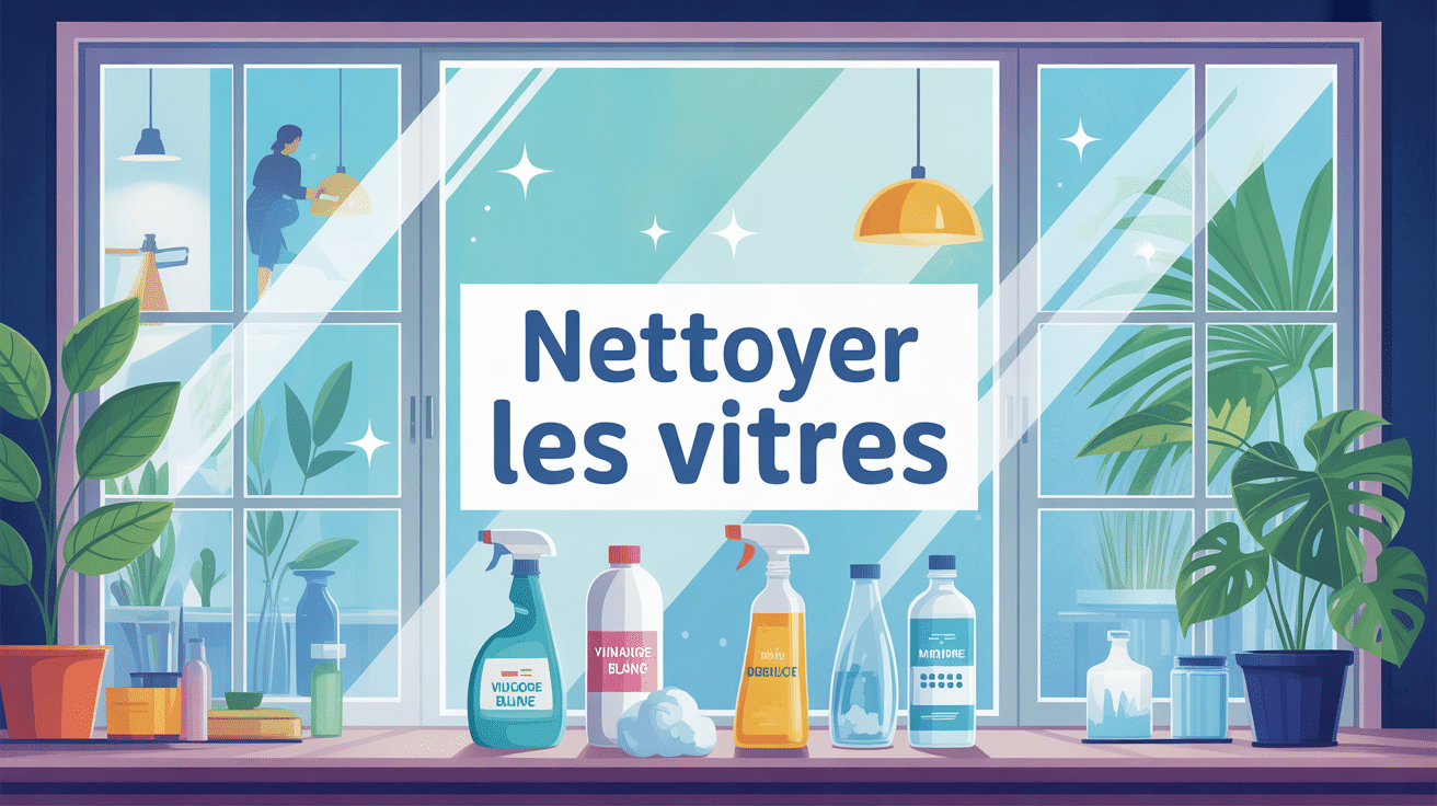 avec quoi nettoyer les vitres illustration lumineuse et transparente