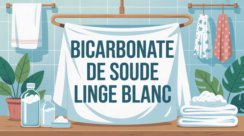 bicarbonate blanchir linge blanc illustration moderne