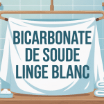 bicarbonate blanchir linge blanc illustration moderne
