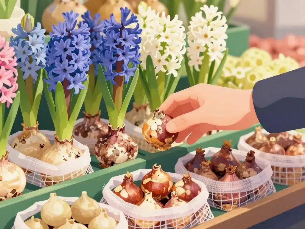 inspection des bulbes jacinthe lidl sains au marché