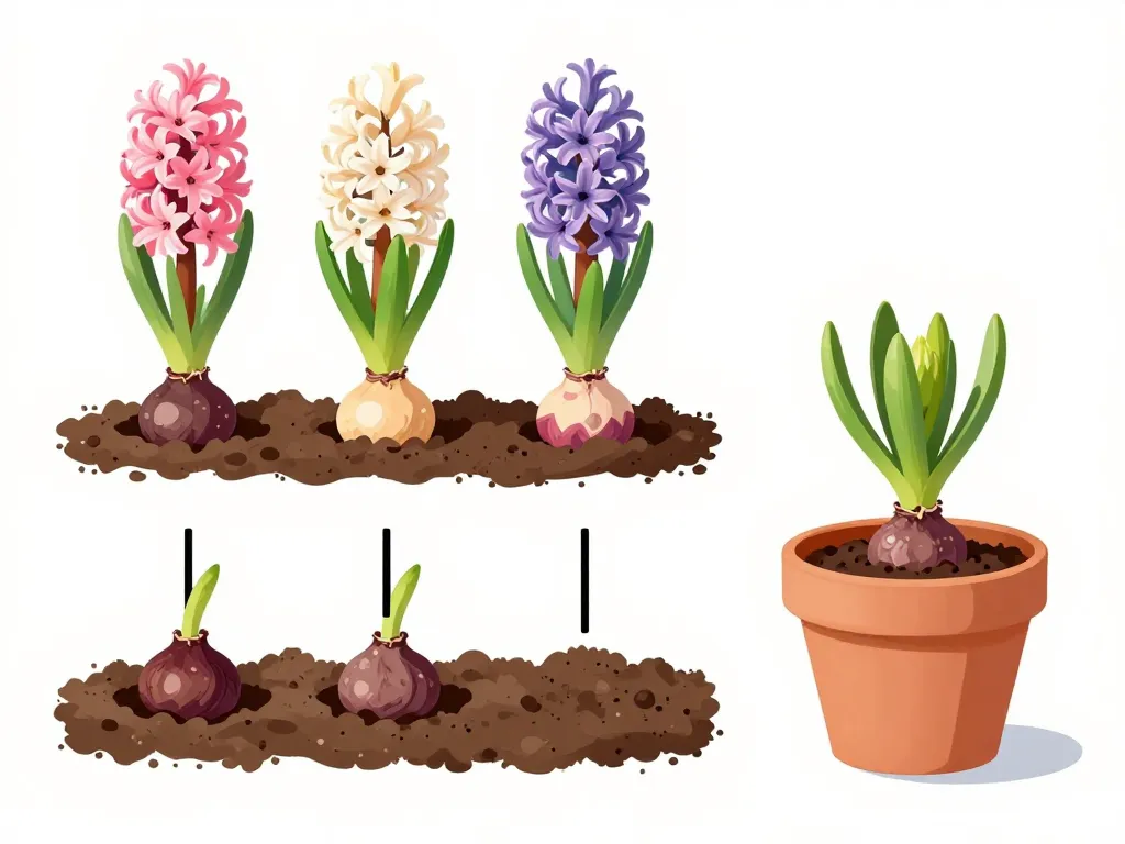 plantation étape par étape bulbes jacinthe lidl en jardin et pot