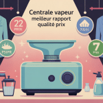 centrale vapeur meilleur rapport qualité prix, illustration moderne sur table à repasser