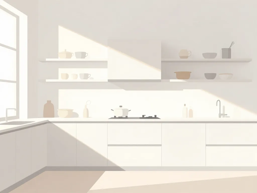 editorial cuisine plume ambiance légère minimaliste