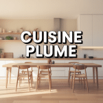 illustration cuisine plume style épuré lumineux