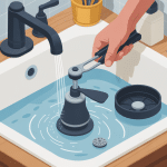 démonter chasse d'eau bouton poussoir vue globale mécanisme salle de bain