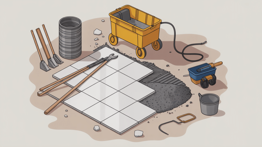 depose carrelage prix m2 outils artisan sol gravats