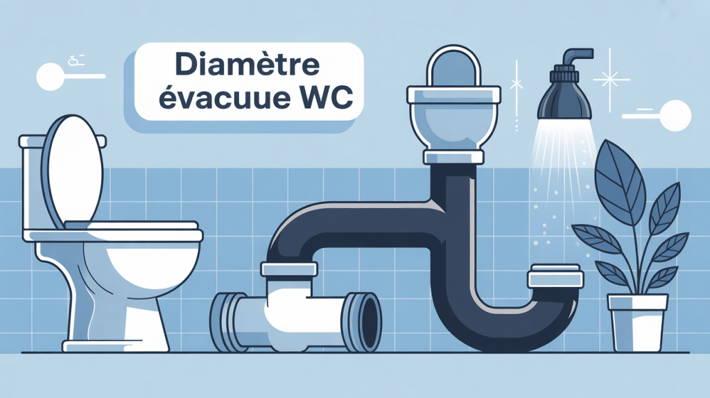 illustration plomberie diamètre évacuation wc
