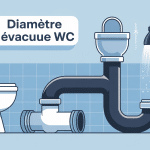 illustration plomberie diamètre évacuation wc