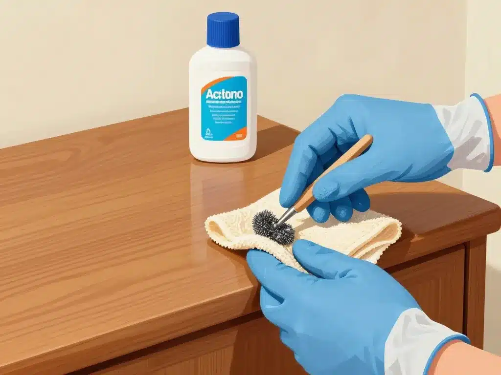 application acétone sur bois pour enlever vernis sans abîmer