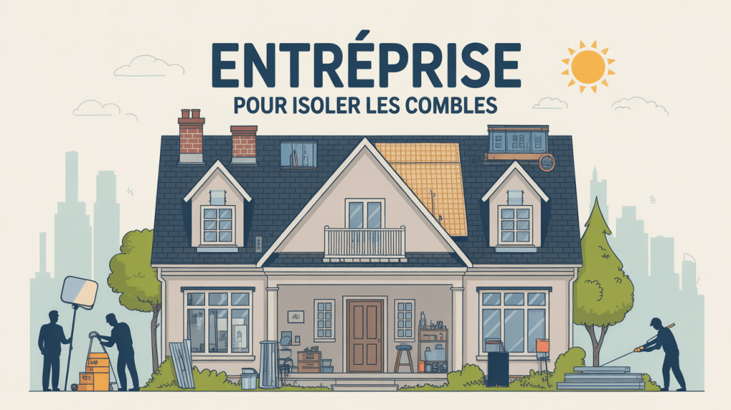 illustration entreprise pour isoler les combles maison isolée professionnelle
