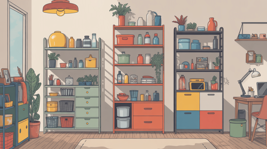 etagere liddle, différentes étagères rangement garage buanderie salon