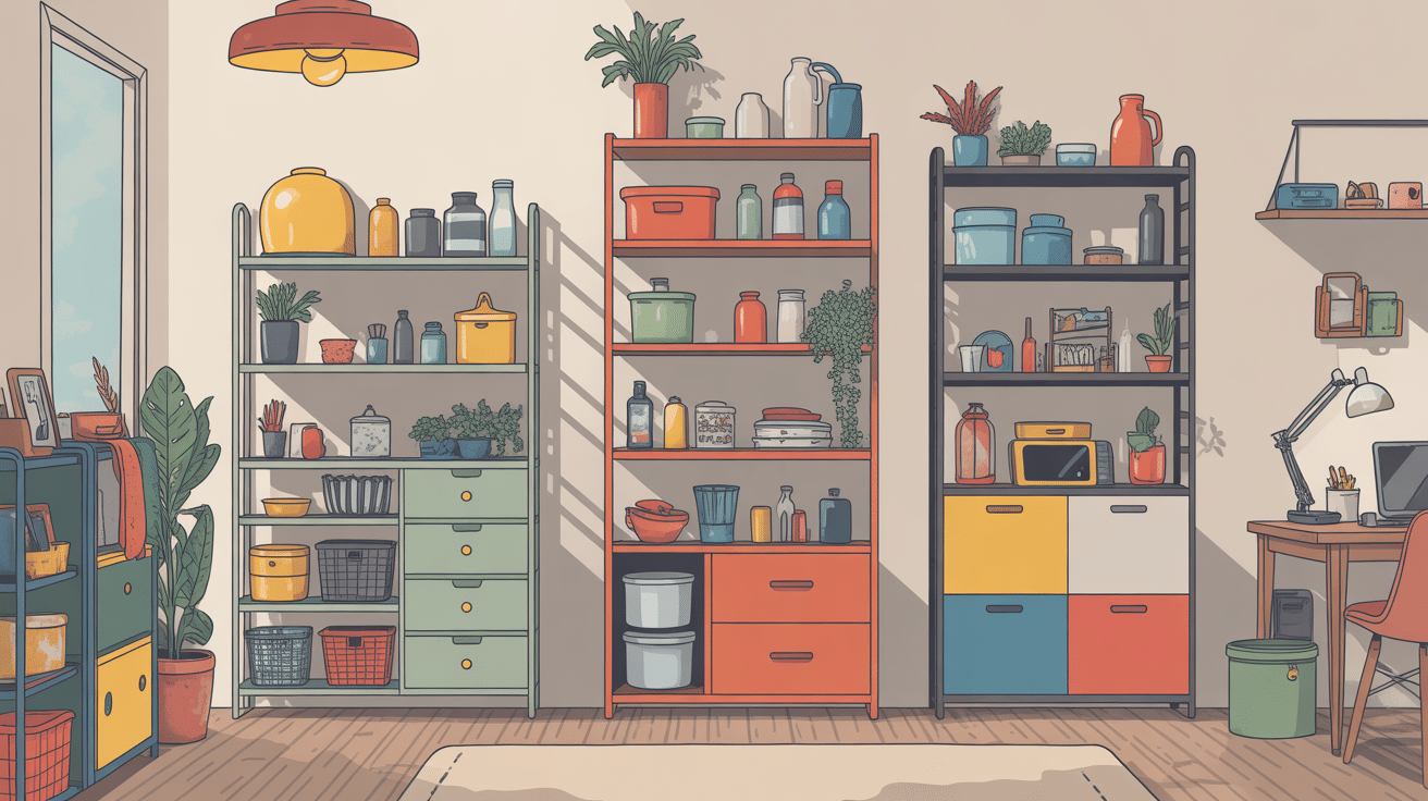 etagere liddle, différentes étagères rangement garage buanderie salon