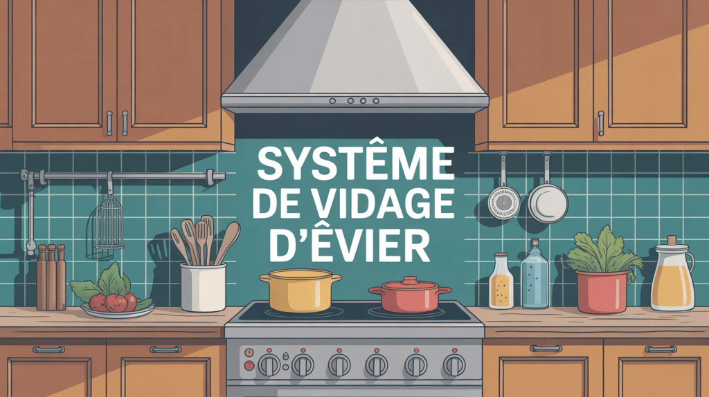 illustration evier vidage cuisine moderne