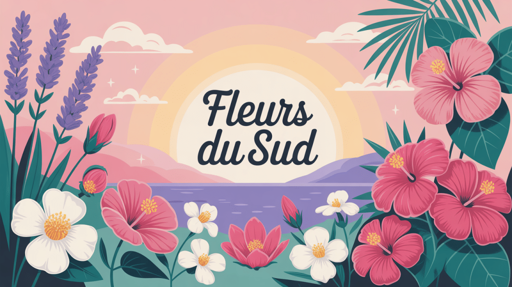 illustration de fleurs sud emblématiques soleil