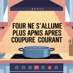 four ne s'allume plus apres coupure de courant illustration vectorielle