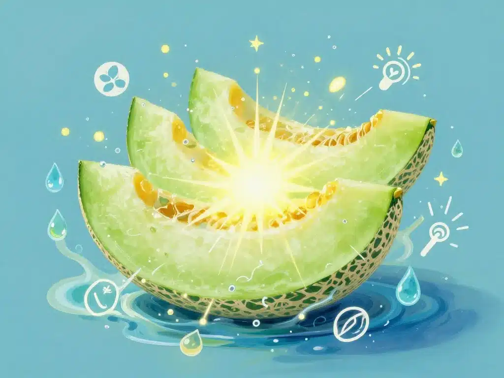 honey do melon hydratation et vitamines visuel symbolique