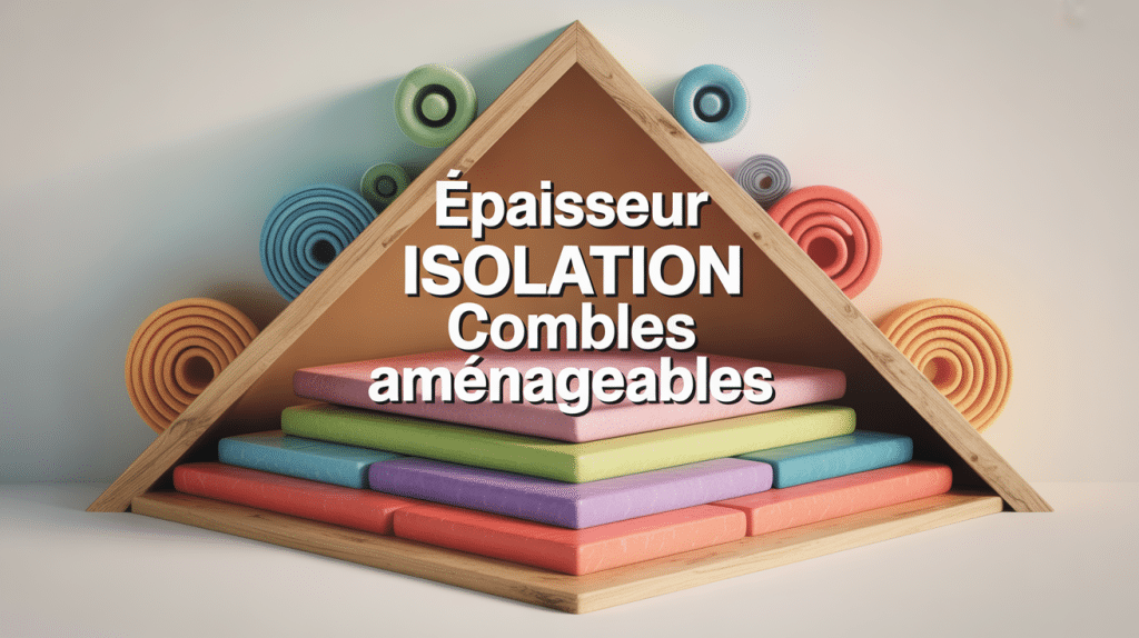 Coupe toiture illustrant isolation combles aménageables épaisseur optimale