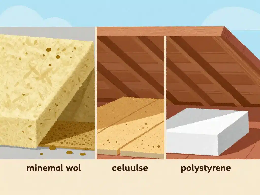 Illustration matériaux isolation combles aménageables épaisseur sous toiture