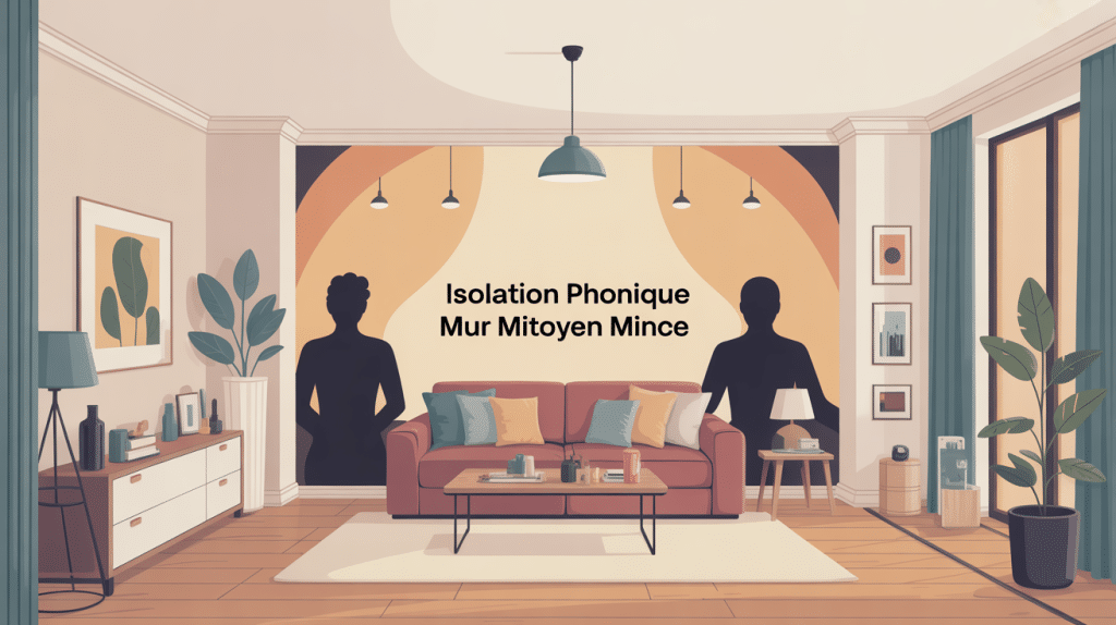 Amélioration isolation phonique mur mitoyen faible épaisseur appartement