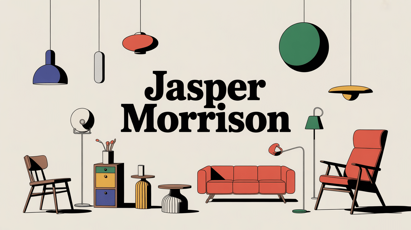 Illustration minimaliste objets Jasper Morrison