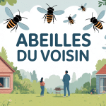 je suis envahi par les abeilles de mon voisin illustration jardin abeilles voisin