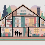 maison plan etage moderne en coupe famille