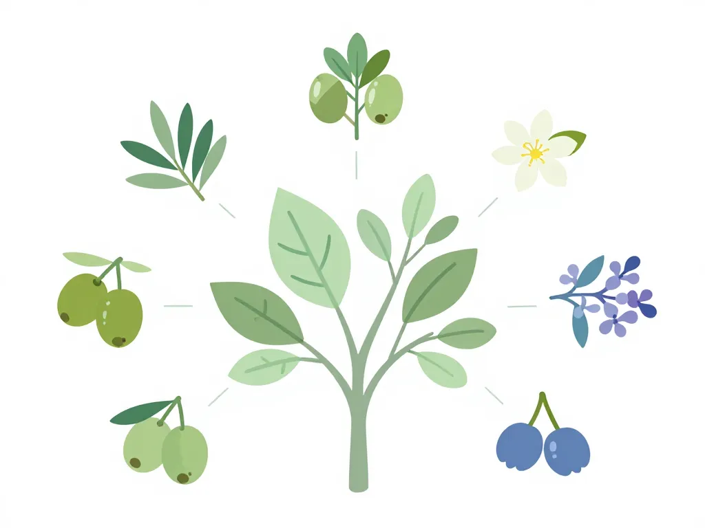 Diagramme caractéristiques oleaceae family