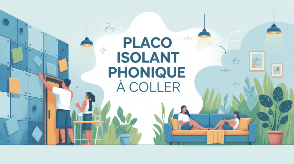 illustration centrale placo isolant phonique à coller