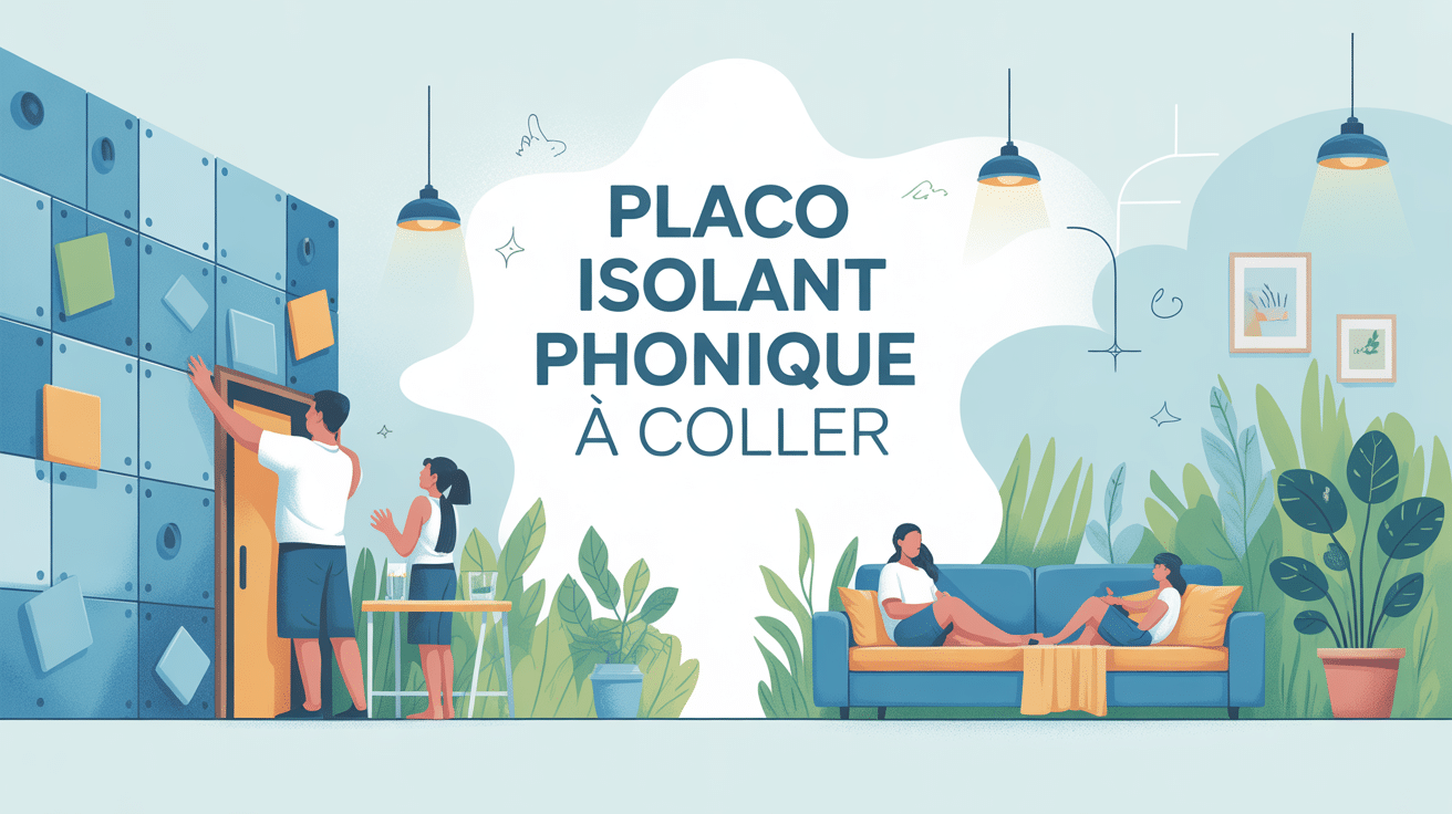 illustration centrale placo isolant phonique à coller