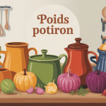 illustration de poid potiron différents sur une table