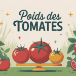 poid tomates différentes variétés sur balance jardin
