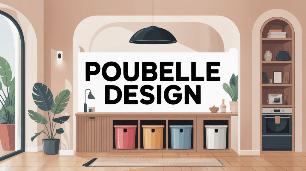 poubelle design intégrée dans intérieur moderne