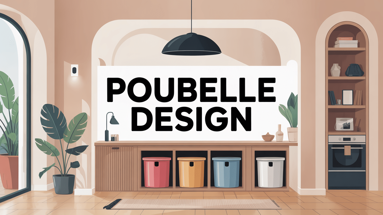 poubelle design intégrée dans intérieur moderne