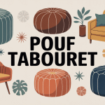 illustration pouf tabouret modèles salon contemporain