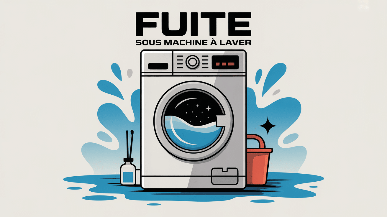 illustration fuite sous machine à laver vue principale