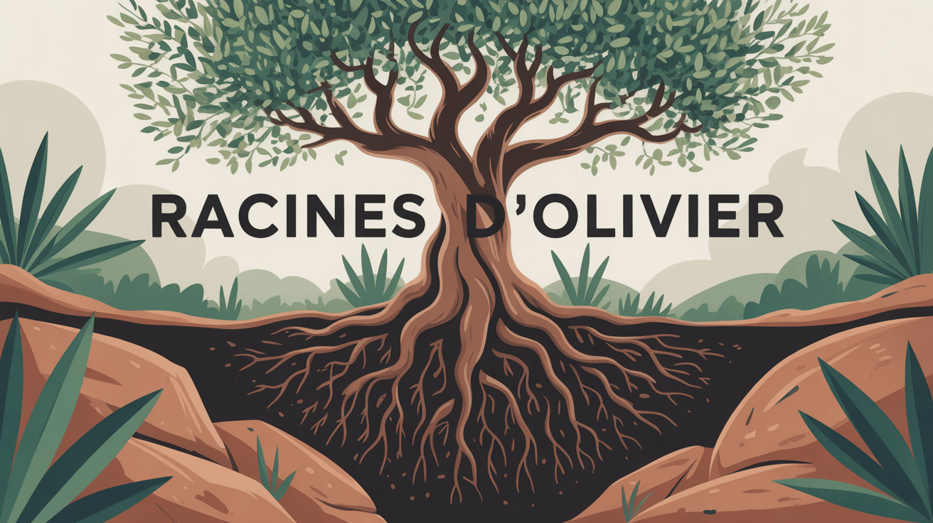 racine olivier visible sous terre méditerranée