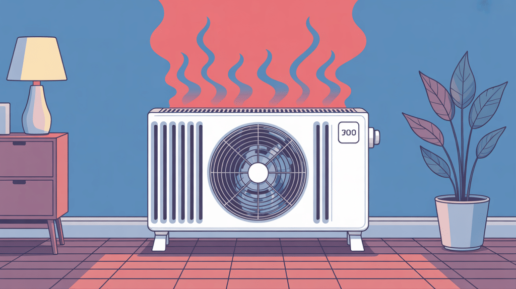 illustration radiateur ne chauffe pas tuyau froid ambiance moderne