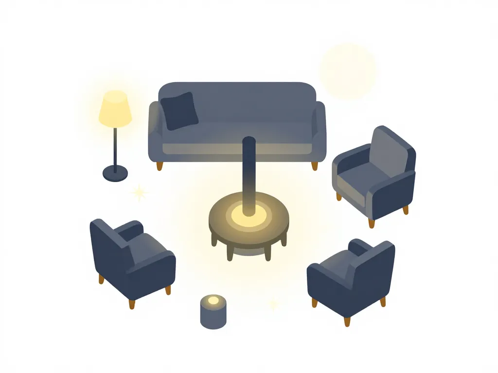 salon d hiver disposition meubles éclairage et chauffage