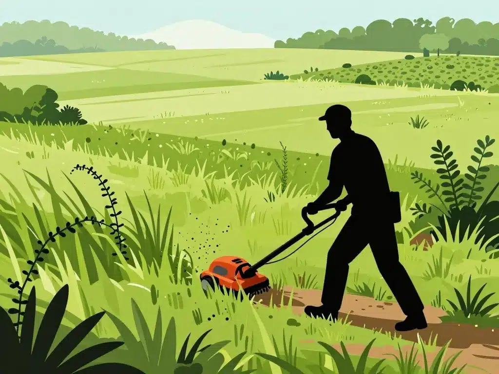 stihl fs 120 débroussaillage herbes hautes ronces