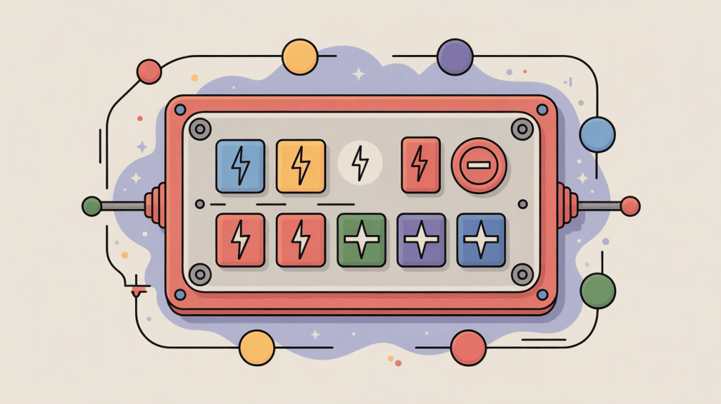 symbole disjoncteur différentiel illustration tableau électrique