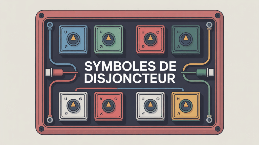 symboles disjoncteur sur tableau électrique résidentiel
