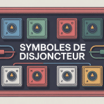 symboles disjoncteur sur tableau électrique résidentiel