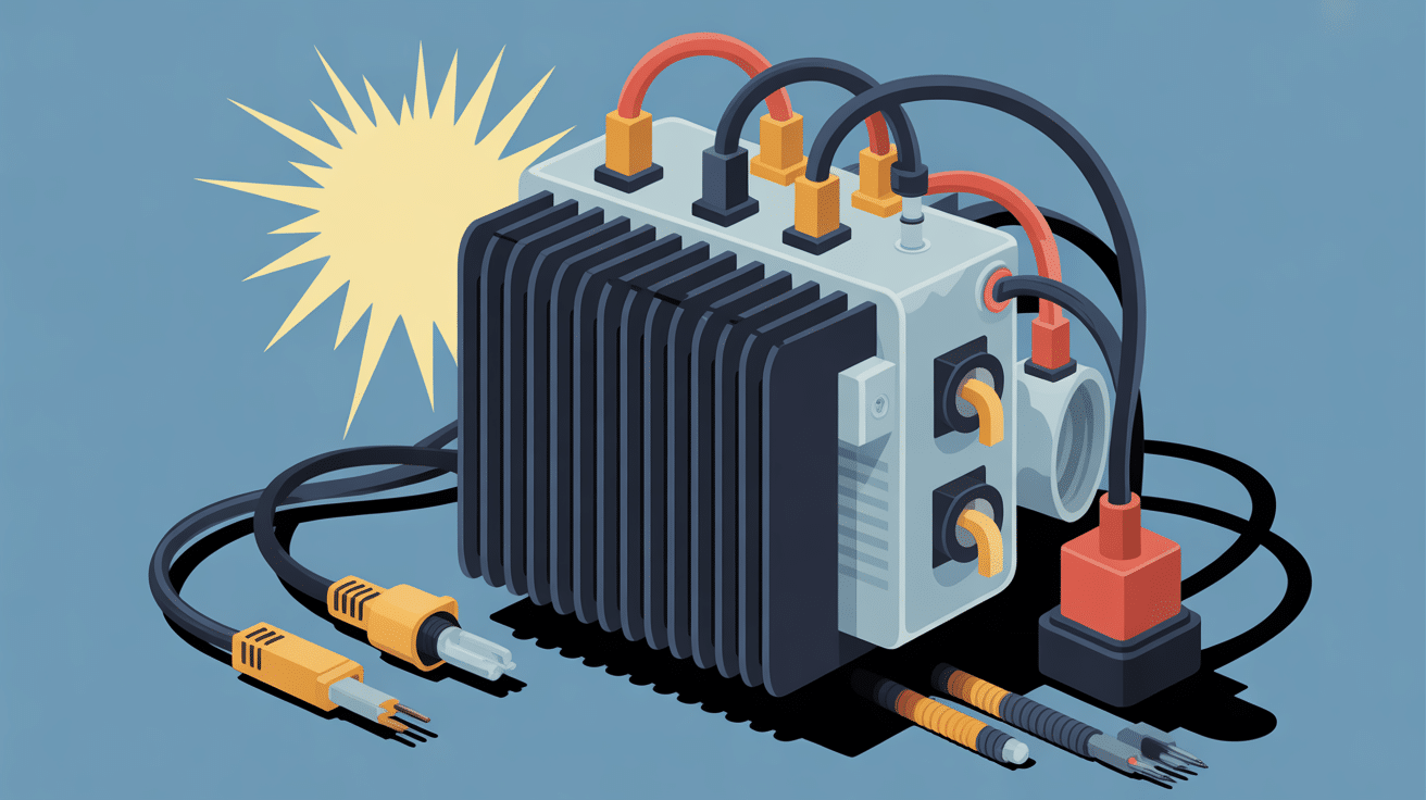 Illustration sécuritaire moderne transformateur 230v 12v