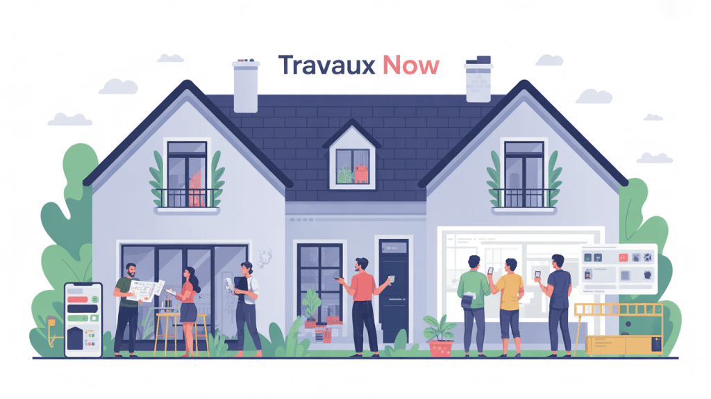 Illustration Travaux Now fr avis mise en relation avec artisans