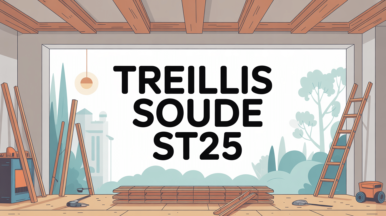 treillis soudé st25 intégré dans dalle béton chantier résidentiel