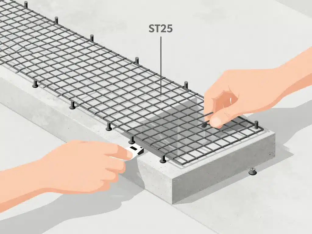 mise en œuvre treillis soudé st25 pose recouvrement